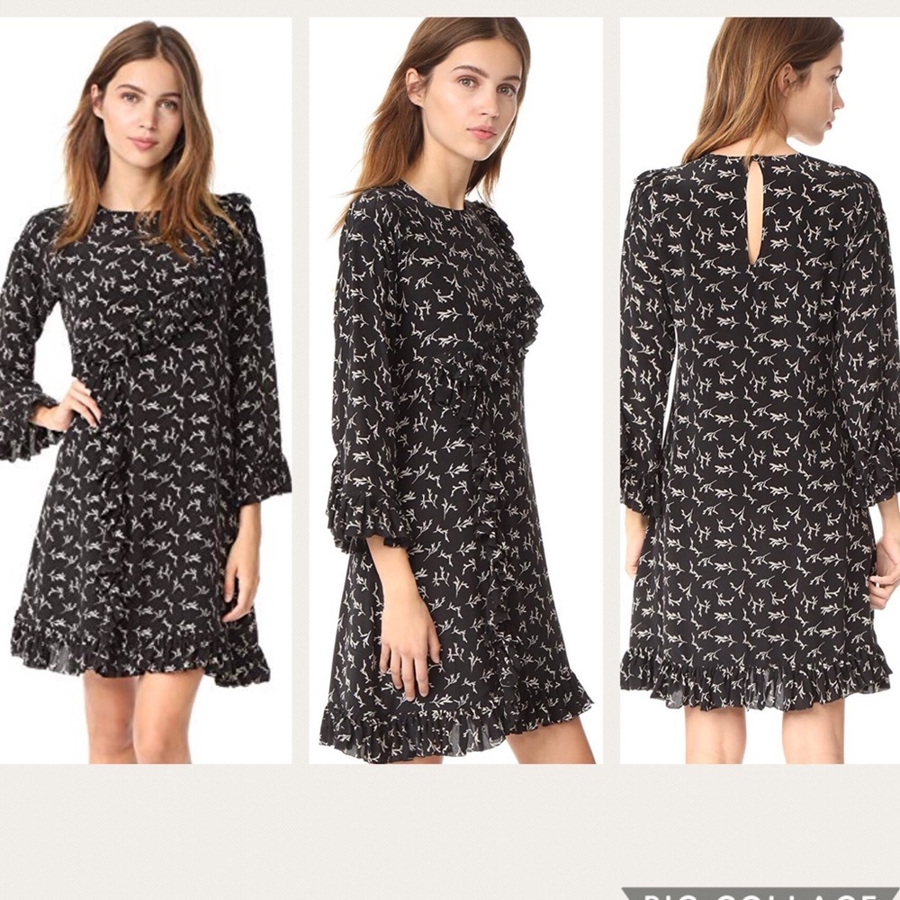 Mes demoiselles -frimeuse silk ruffle shift dress